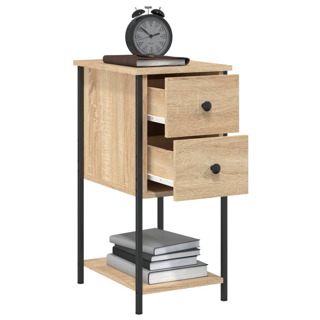 vidaXL Κομοδίνο Sonoma Δρυς 32 x 42 x 70 εκ. από Επεξεργασμένο Ξύλο