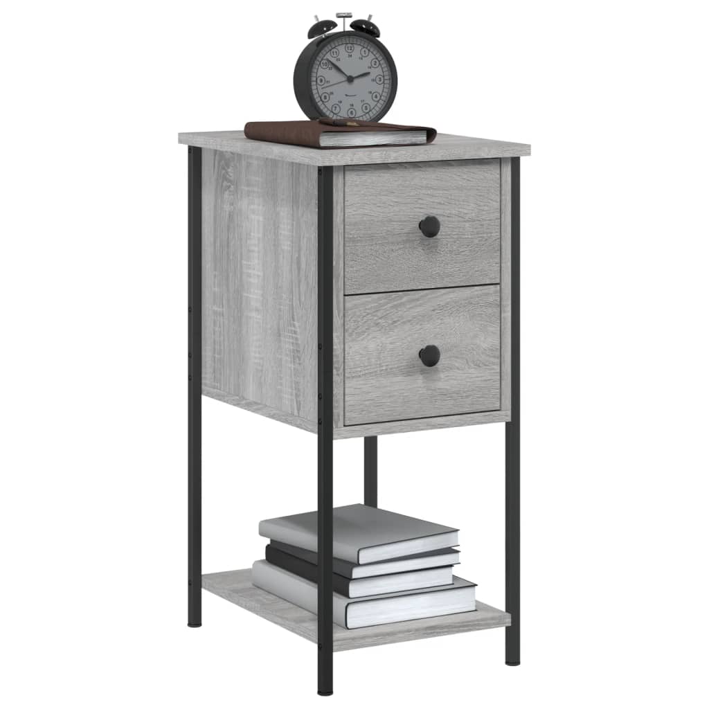 vidaXL Κομοδίνο Γκρι Sonoma 32 x 42 x 70 εκ. από Επεξεργασμένο Ξύλο
