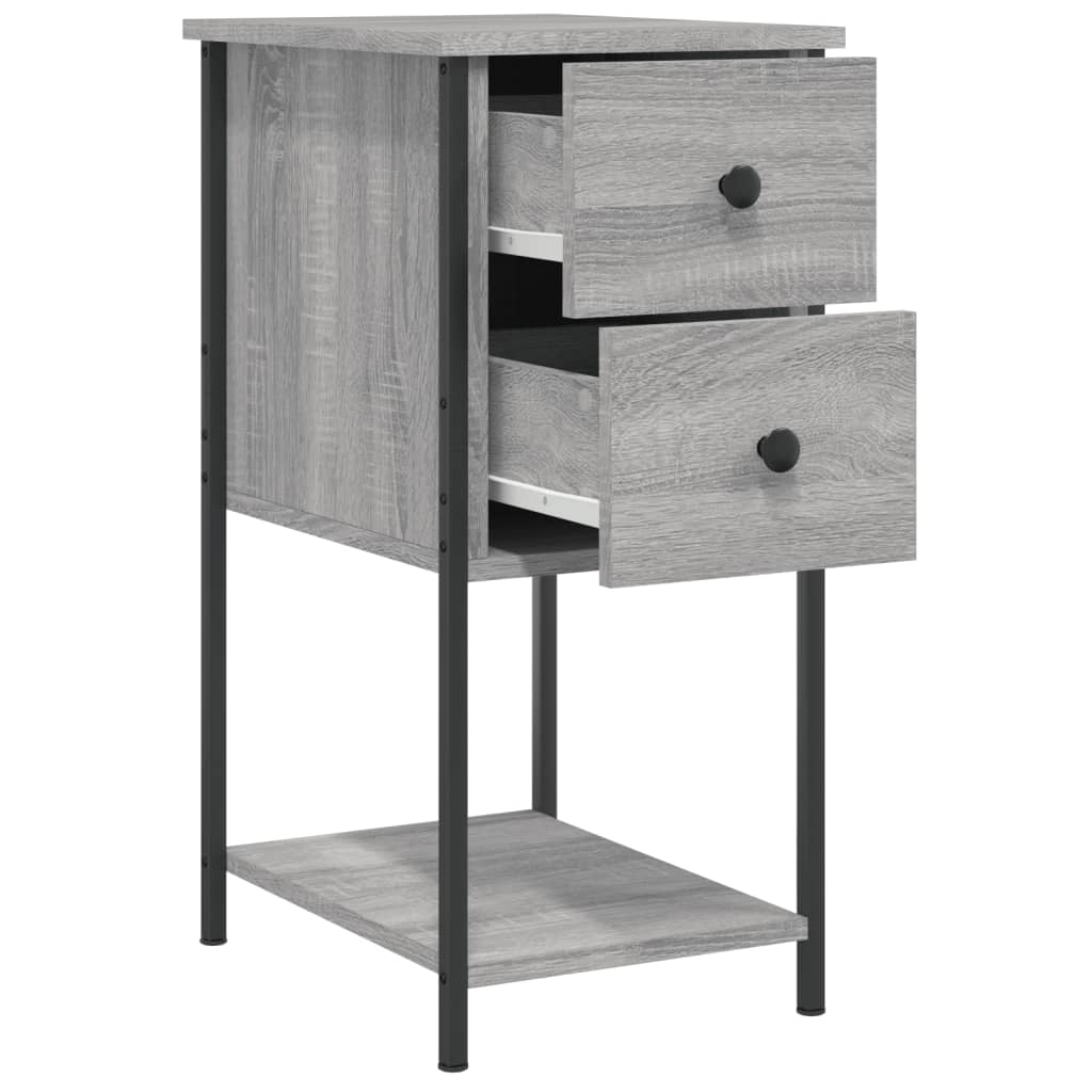 vidaXL Κομοδίνο Γκρι Sonoma 32 x 42 x 70 εκ. από Επεξεργασμένο Ξύλο
