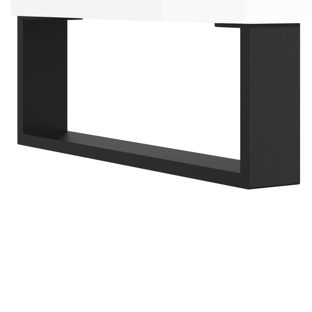 vidaXL Ντουλάπι Γυαλιστερό Λευκό 69,5x34x90 εκ. Επεξεργασμένο Ξύλο