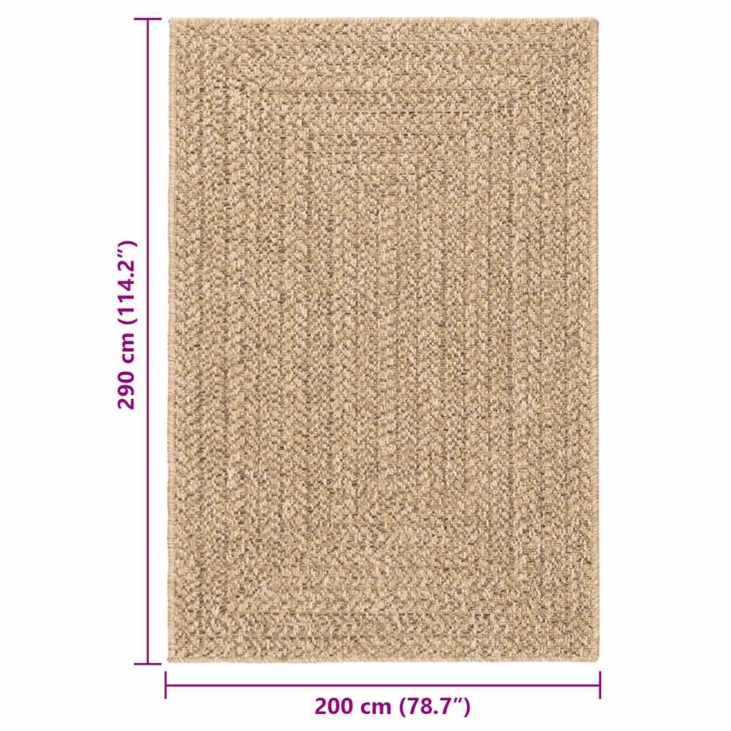vidaXL Χαλί ZIZUR Όψη Γιούτας Εσωτ. & Εξωτ. Χώρου 200 x 290 εκ.