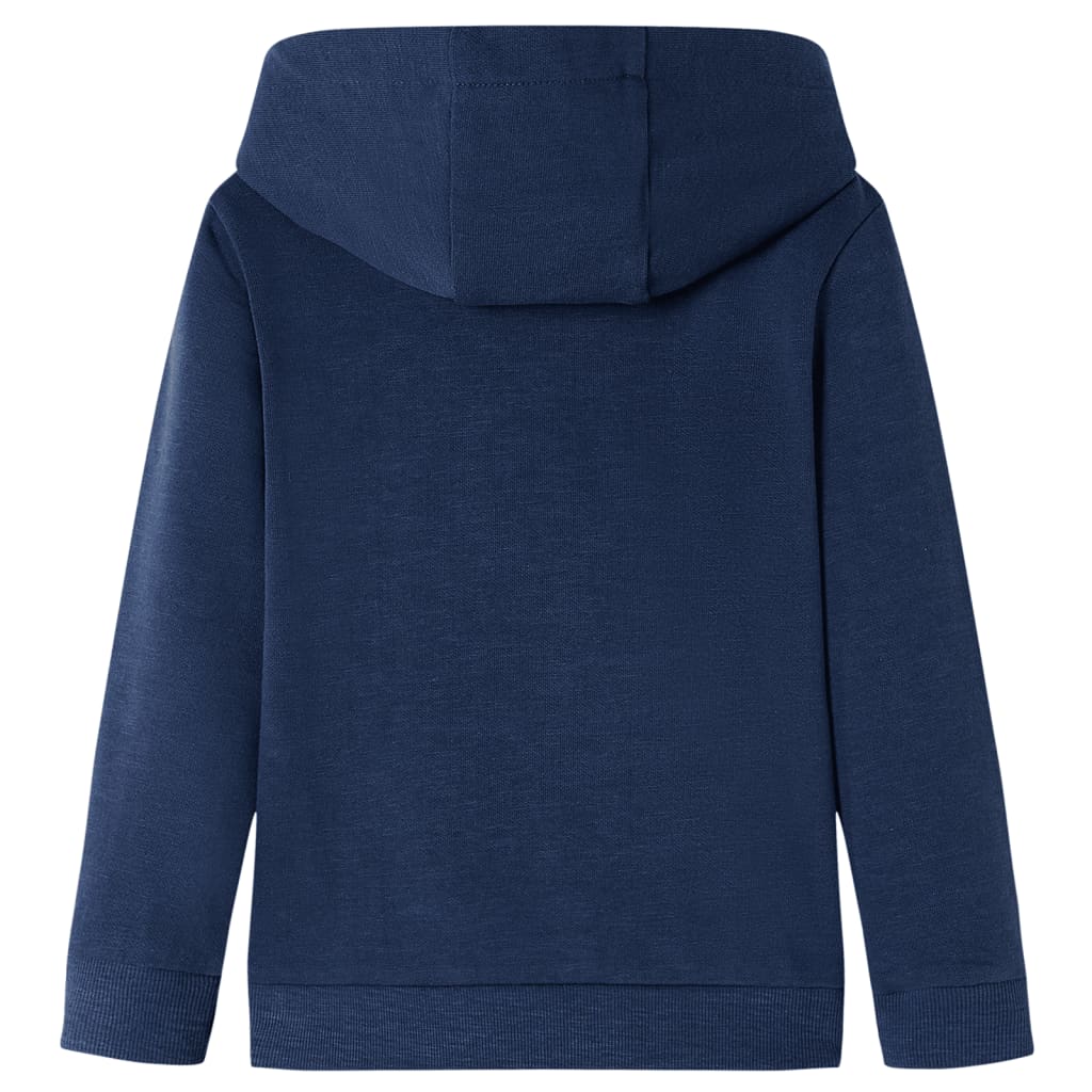 Children's Hoodie Navy Blue Melange & Orange 116