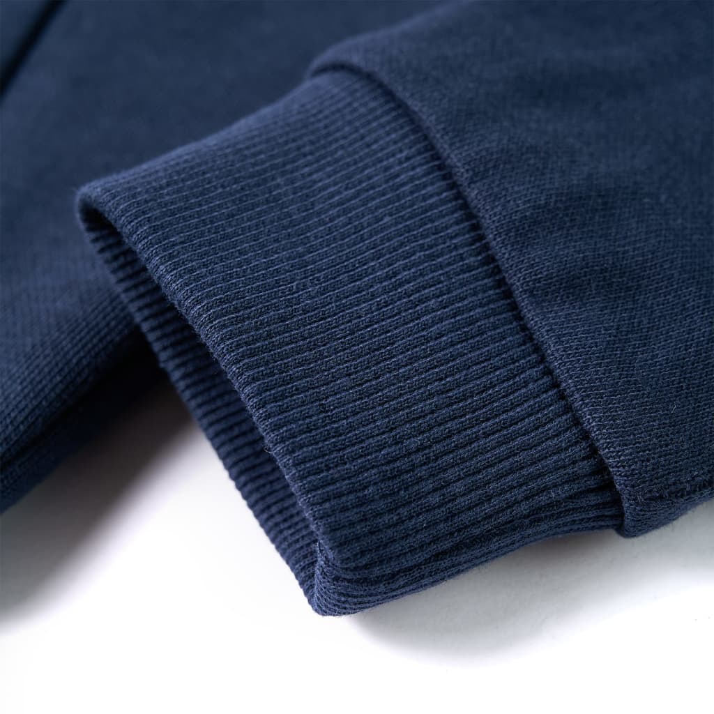Children's Hoodie Navy Blue Melange & Orange 116