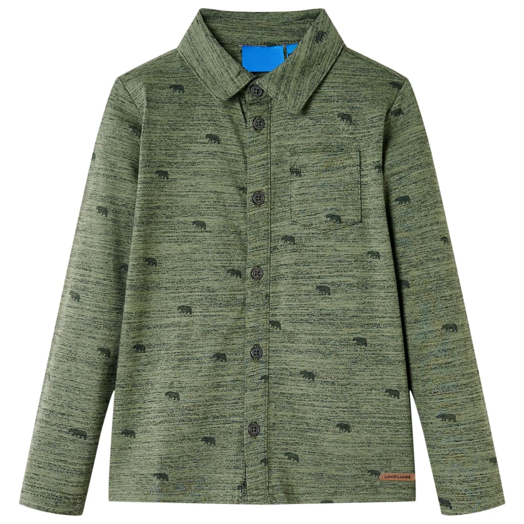 Children's Shirt Khaki Melange 92