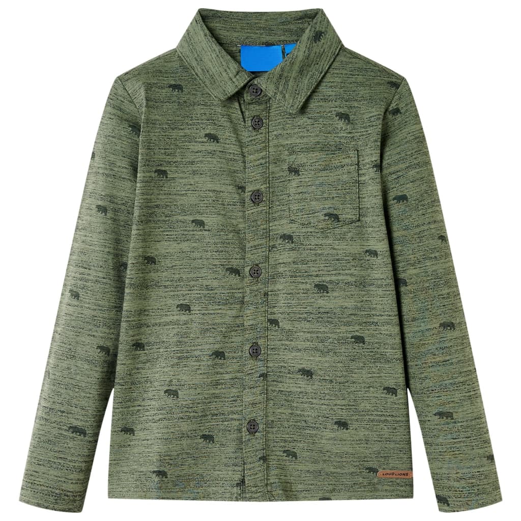 Children's Shirt Khaki Melange 140