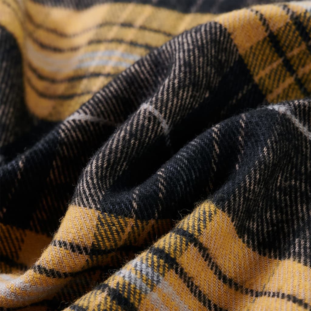 Πουκάμισο Καρό Παιδικό Κίτρινο και Μαύρο 92