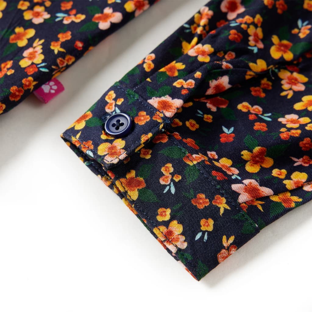 Children's Shirt with Collar Dark Blue 104