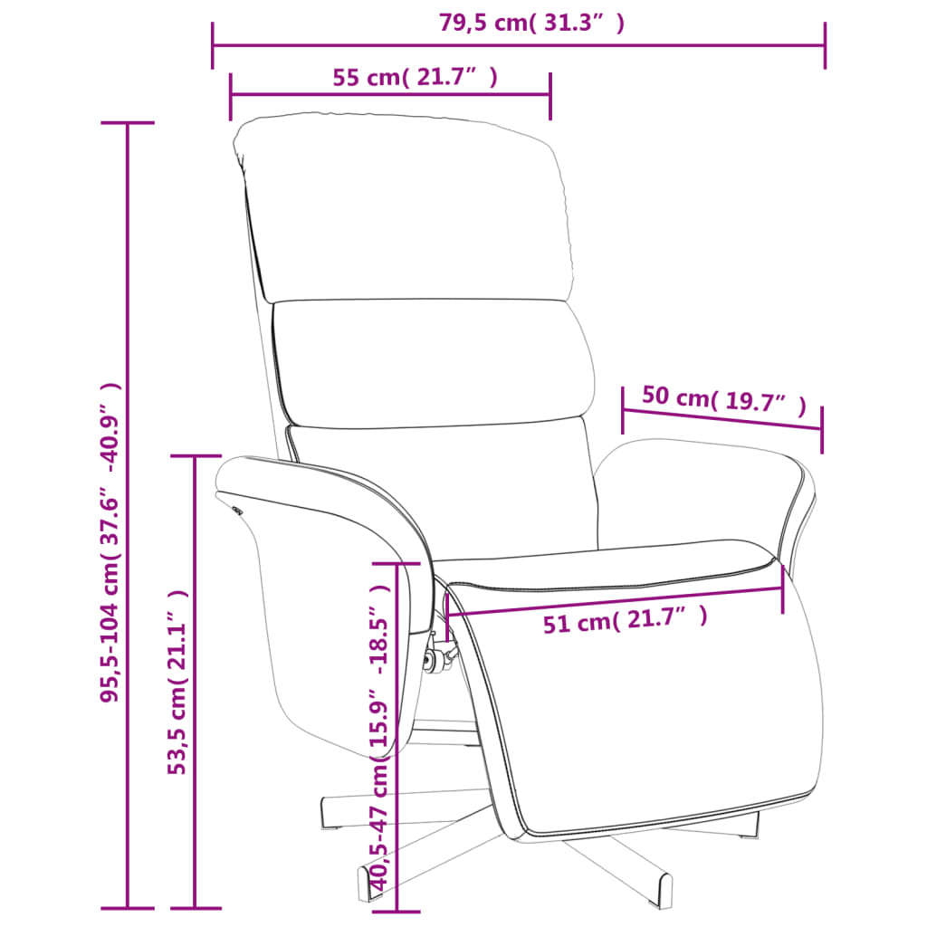 vidaXL Πολυθρόνα Ανακλινόμενη με Υποπόδιο Ανοιχτό Κίτρινο Υφασμάτινη