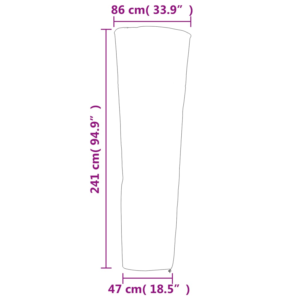 vidaXL Καλύμματα για Θερμάστρες 2 τεμ. 86x47x241 εκ Ύφασμα Oxford 420D