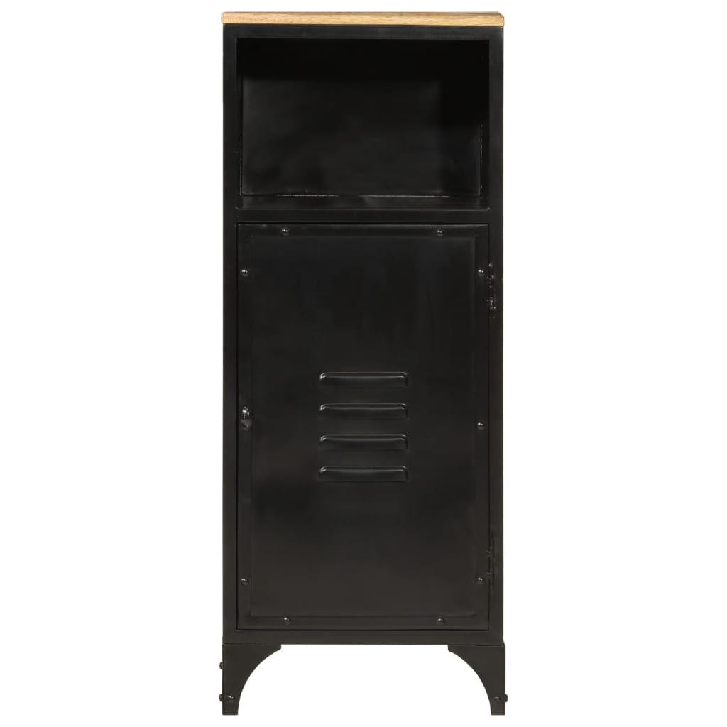 vidaXL Ντουλάπι Μπάνιου 40 x 27 x 90 εκ. Σίδηρο και Μασίφ Ξύλο Μάνγκο