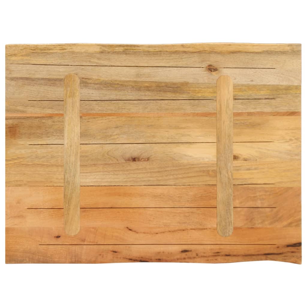 vidaXL Επιφάνεια Τραπεζιού 80x60x2,5 εκ. Live Edge Μασίφ Ξύλο Μάνγκο