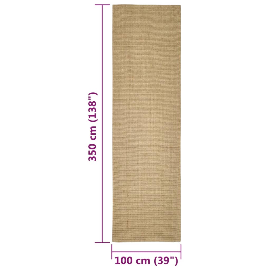 vidaXL Χαλί Σιζάλ για Ονυχοδρόμιο 100x350 εκ.
