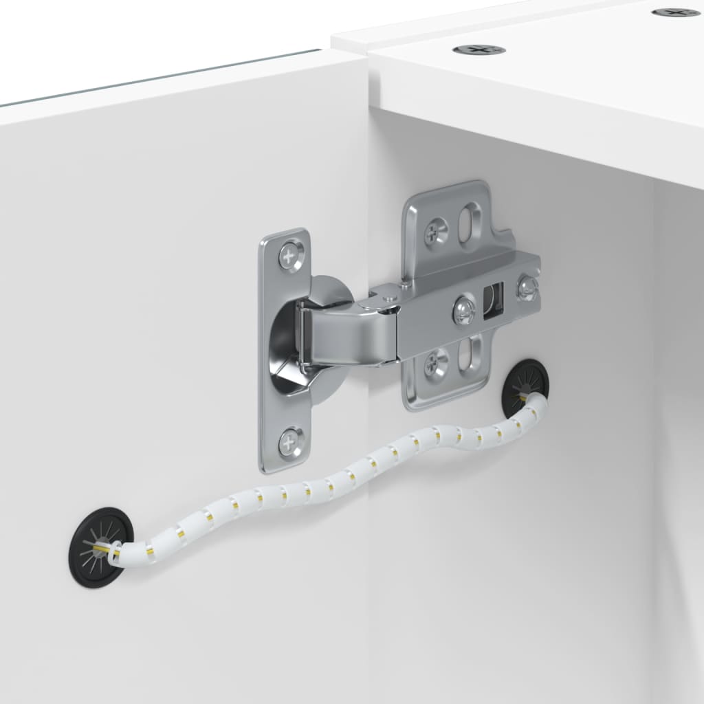 vidaXL Καθρέφτης Μπάνιου με Ντουλάπι & LED Λευκό 45 x 13 x 52 εκ.