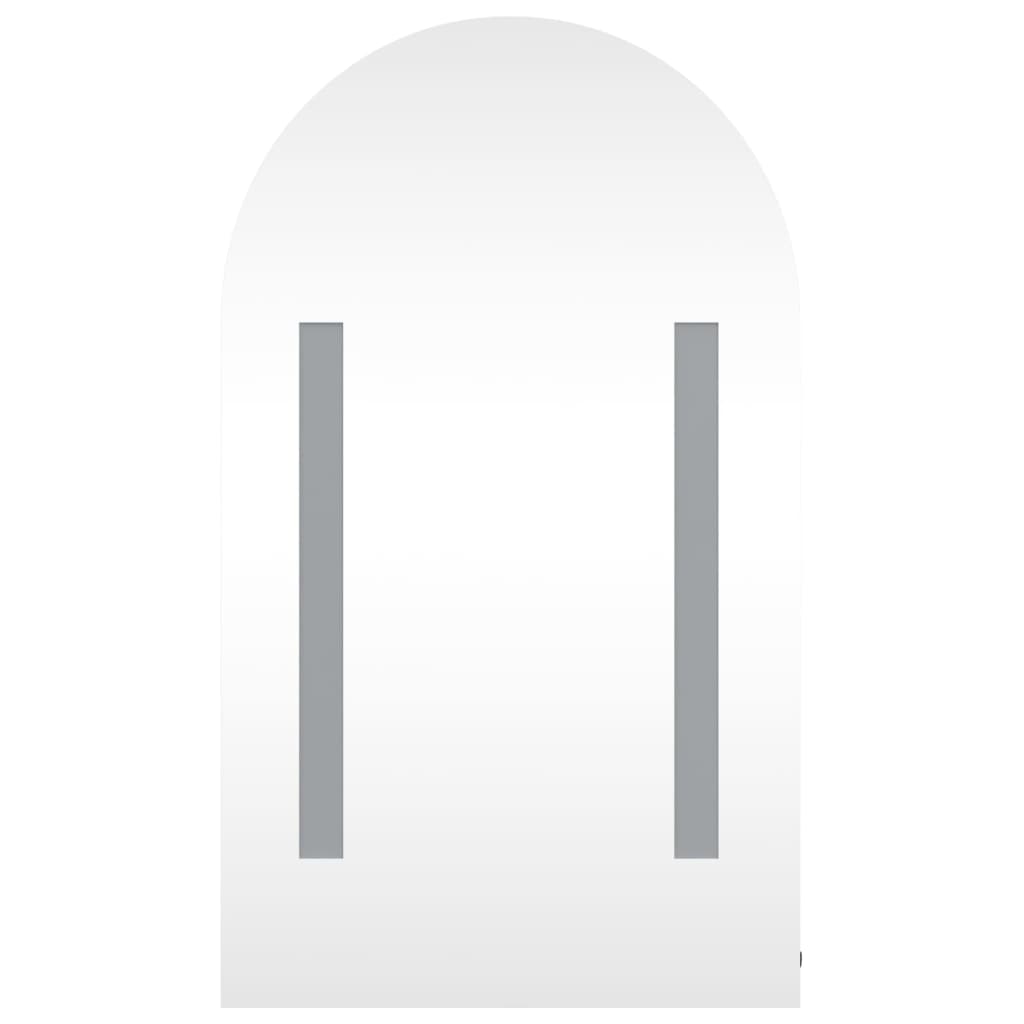 vidaXL Καθρέφτης Μπάνιου με Ντουλάπι & LED Αψίδα Λευκό 42x13x70 εκ.