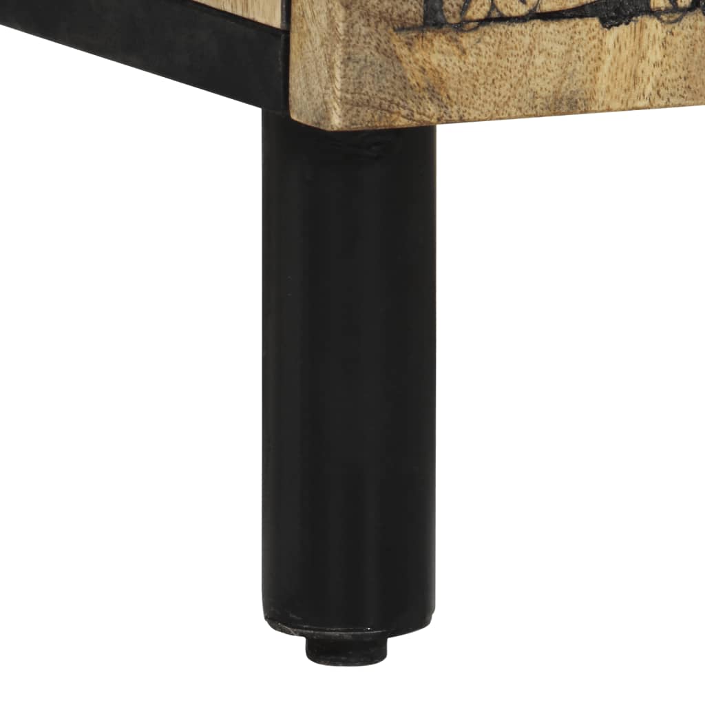 vidaXL Ντουλάπι Μπάνιου 62 x 33 x 58 εκ. από Μασίφ Ξύλο Μάνγκο