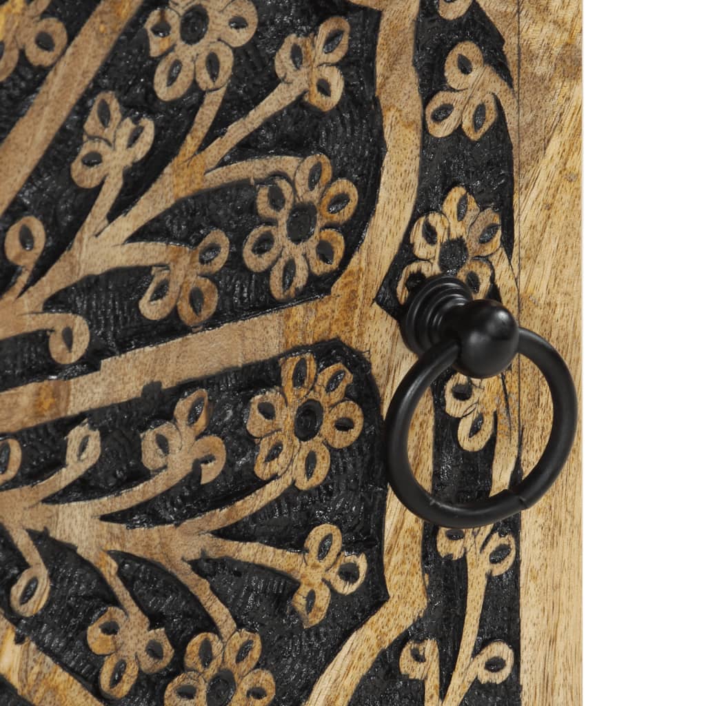 vidaXL Ντουλάπι Μπάνιου Επιτοίχιο 38x33x48 εκ. από Μασίφ Ξύλο Μάνγκο