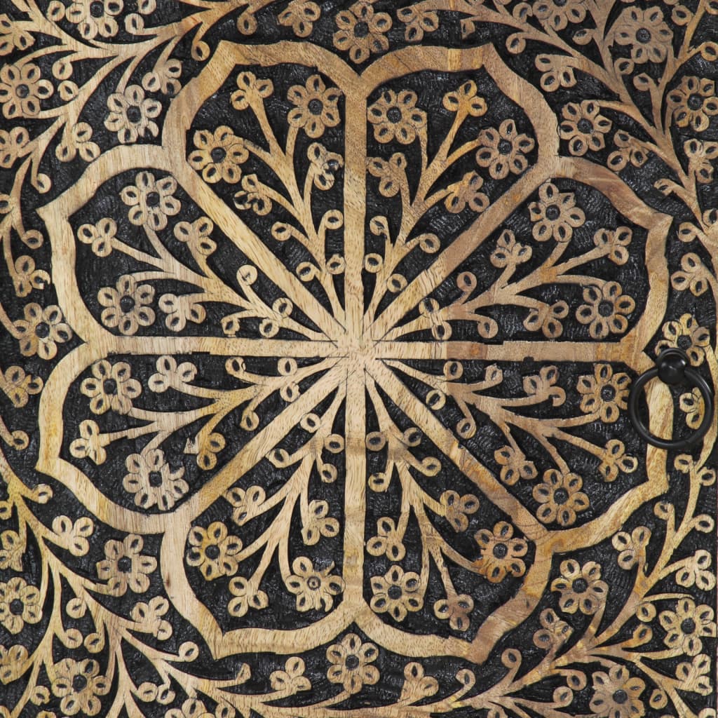 vidaXL Ντουλάπι Μπάνιου Επιτοίχιο 38x33x48 εκ. από Μασίφ Ξύλο Μάνγκο