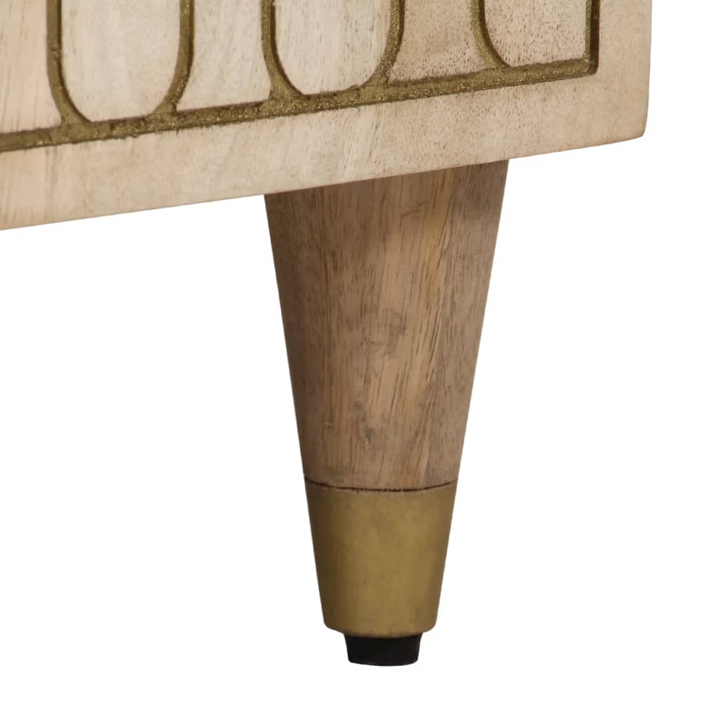 vidaXL Ντουλάπι Μπάνιου 38 x 33 x 160 εκ. από Μασίφ Ξύλο Μάνγκο