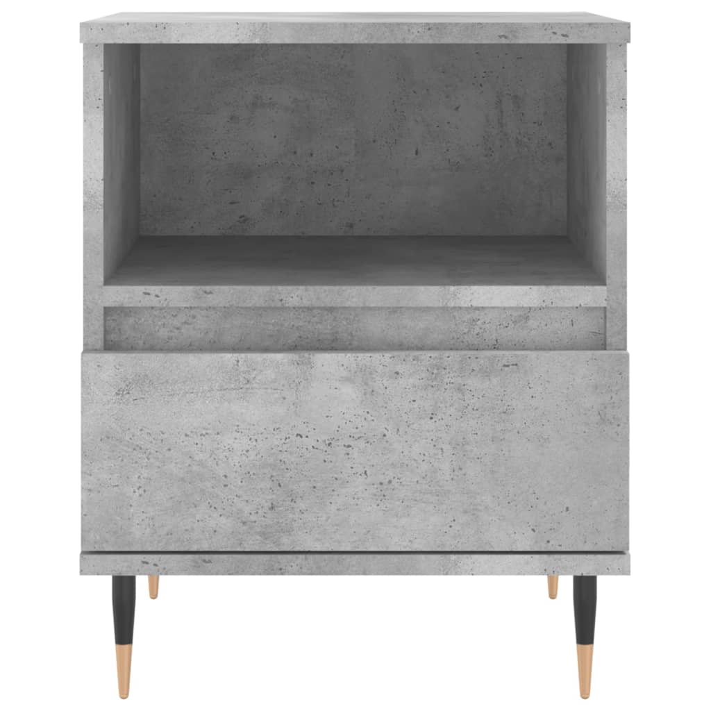 vidaXL Κομοδίνο Γκρι Σκυροδέματος 40 x 35 x 50 εκ. από Επεξεργ. Ξύλο