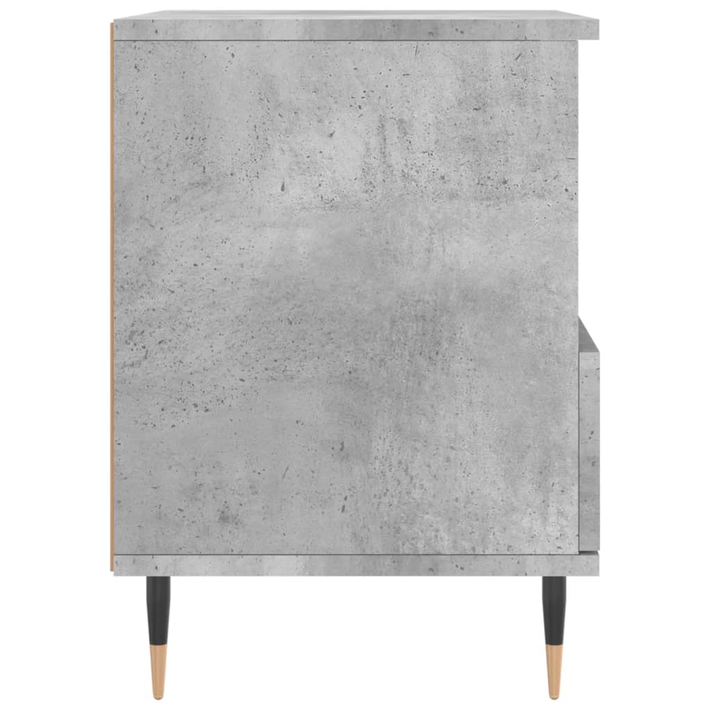 vidaXL Κομοδίνο Γκρι Σκυροδέματος 40 x 35 x 50 εκ. από Επεξεργ. Ξύλο