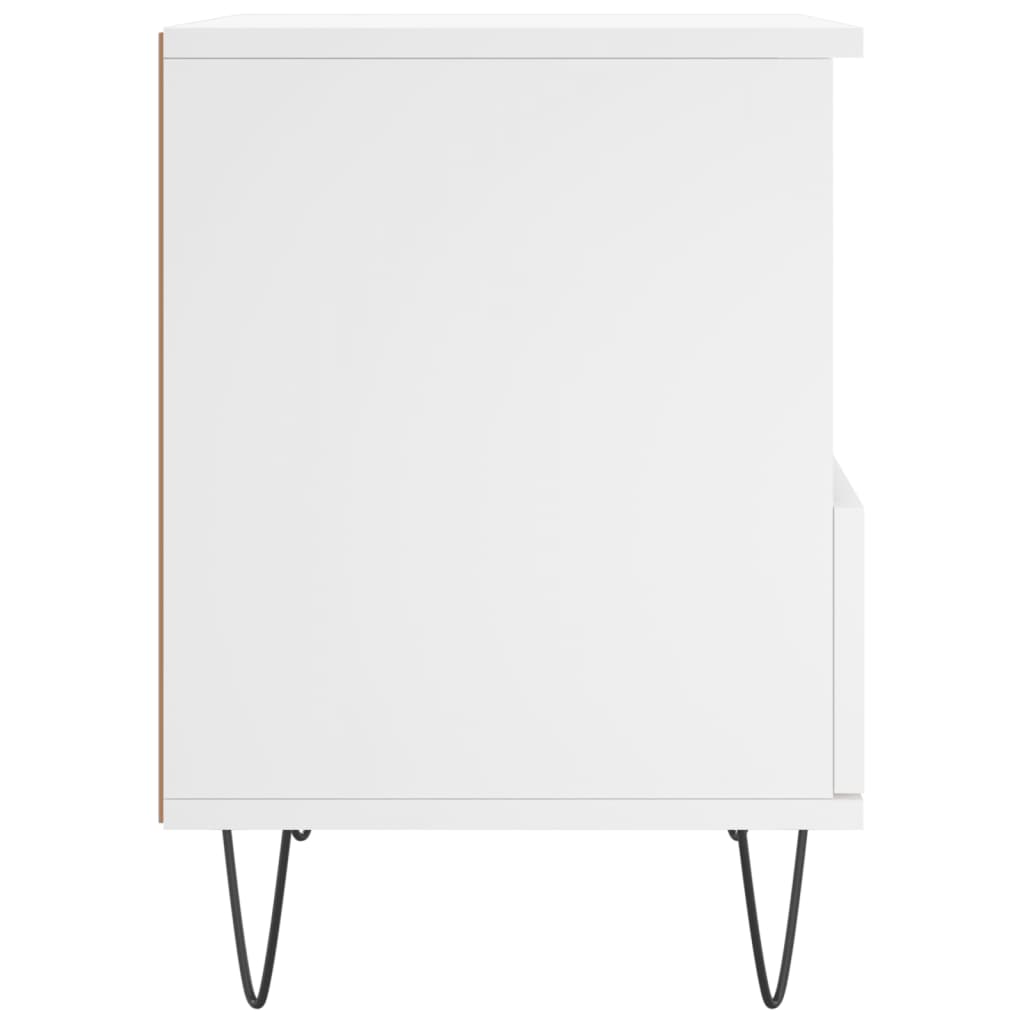 vidaXL Κομοδίνα Λευκά 2 τεμ. 40 x 35 x 50 εκ. από Επεξεργασμένο Ξύλο