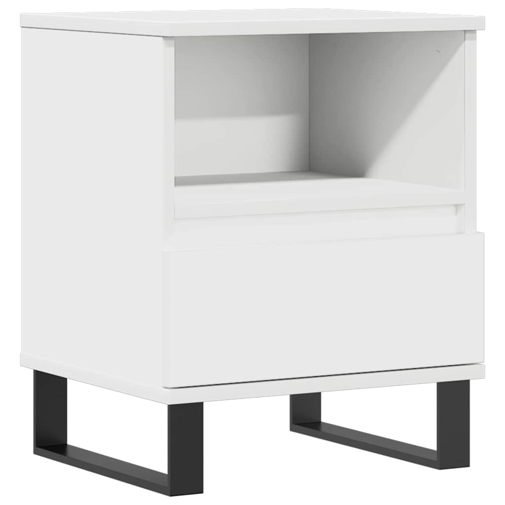 vidaXL Κομοδίνο Λευκό 40 x 35 x 50 εκ. από Επεξεργασμένο Ξύλο