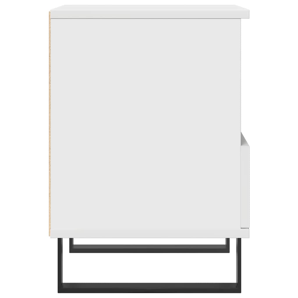 vidaXL Κομοδίνο Λευκό 40 x 35 x 50 εκ. από Επεξεργασμένο Ξύλο