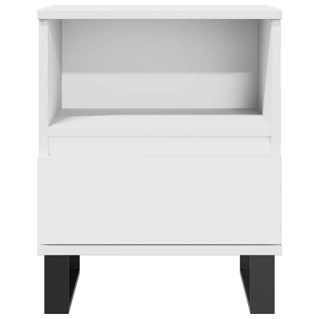 vidaXL Κομοδίνα Λευκά 2 τεμ. 40 x 35 x 50 εκ. από Επεξεργασμένο Ξύλο