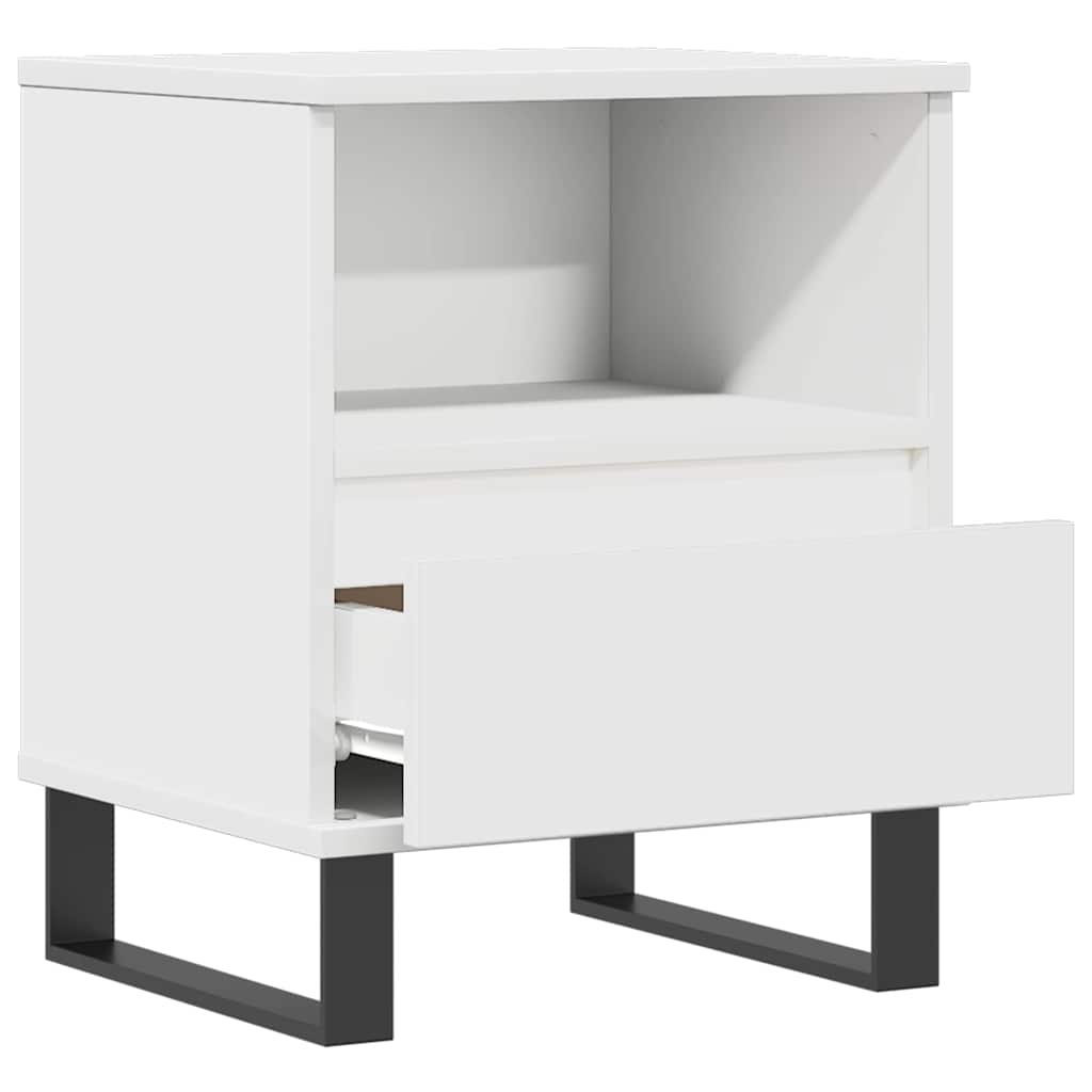 vidaXL Κομοδίνα Λευκά 2 τεμ. 40 x 35 x 50 εκ. από Επεξεργασμένο Ξύλο