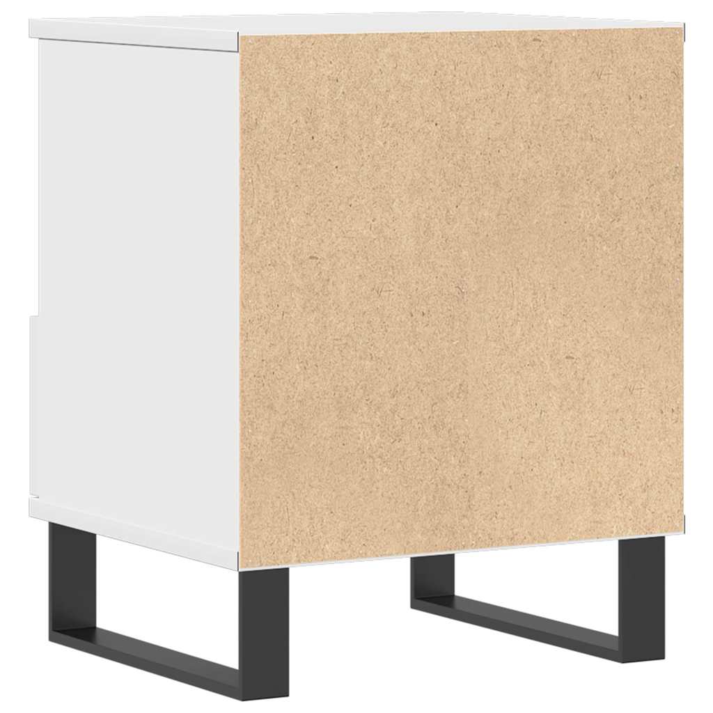 vidaXL Κομοδίνα Λευκά 2 τεμ. 40 x 35 x 50 εκ. από Επεξεργασμένο Ξύλο