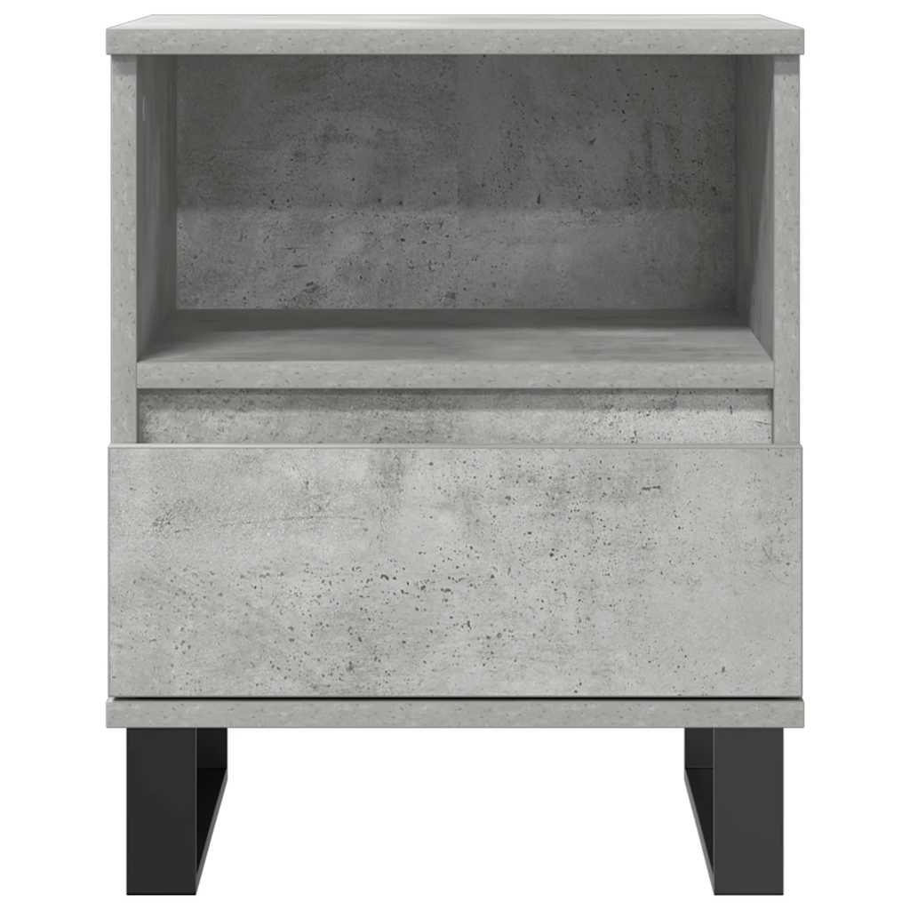 vidaXL Κομοδίνο Γκρι Σκυροδέματος 40 x 35 x 50 εκ. από Επεξεργ. Ξύλο