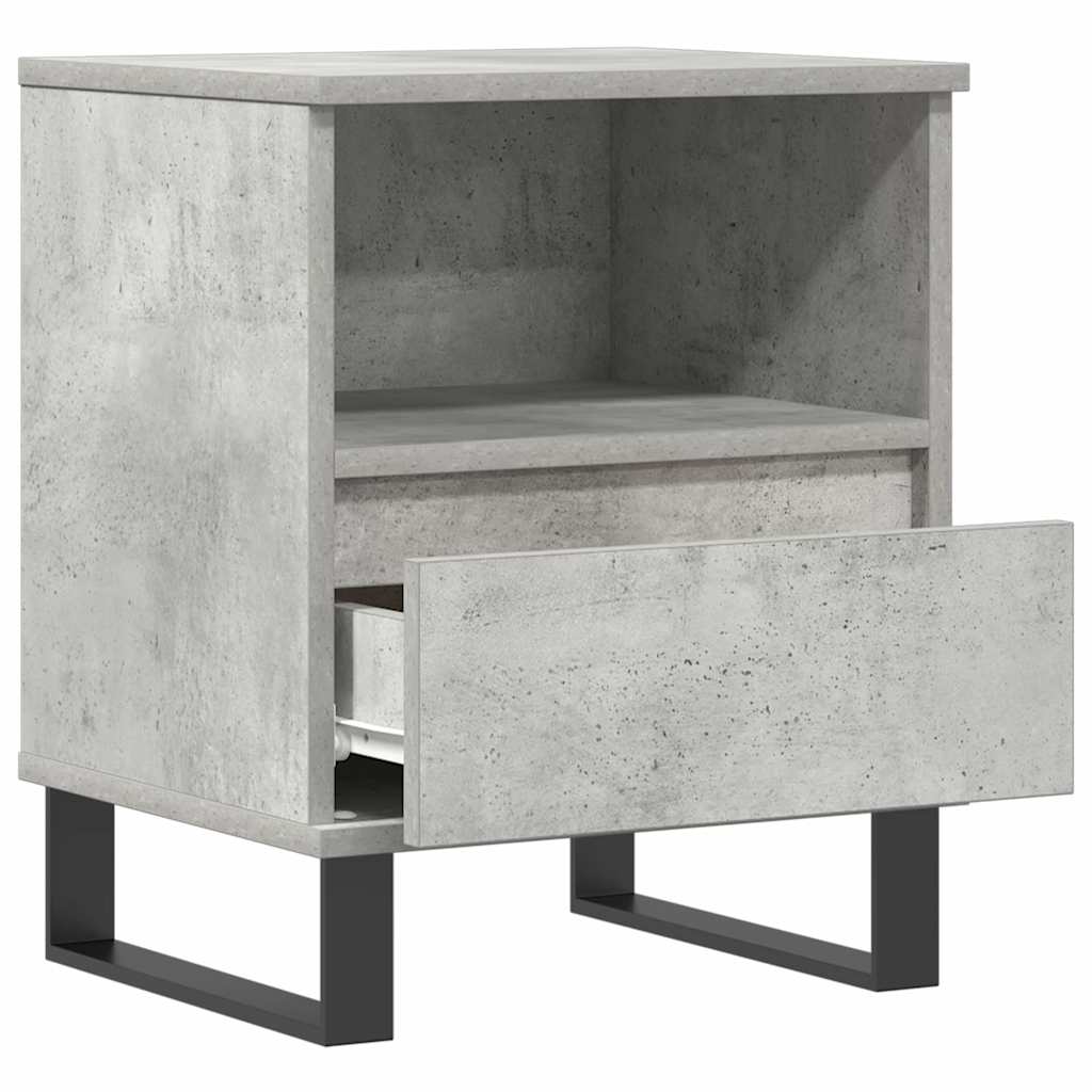 vidaXL Κομοδίνο Γκρι Σκυροδέματος 40 x 35 x 50 εκ. από Επεξεργ. Ξύλο