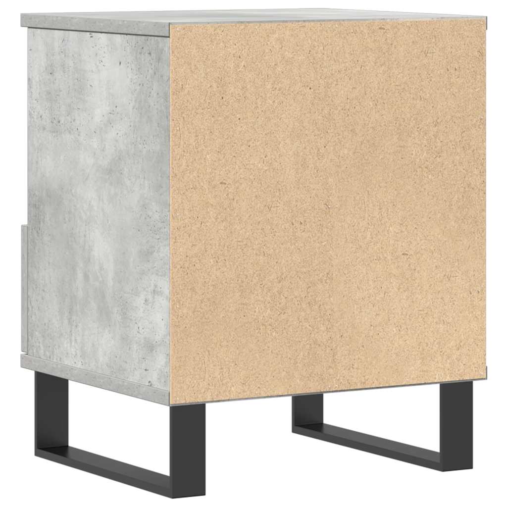 vidaXL Κομοδίνο Γκρι Σκυροδέματος 40 x 35 x 50 εκ. από Επεξεργ. Ξύλο
