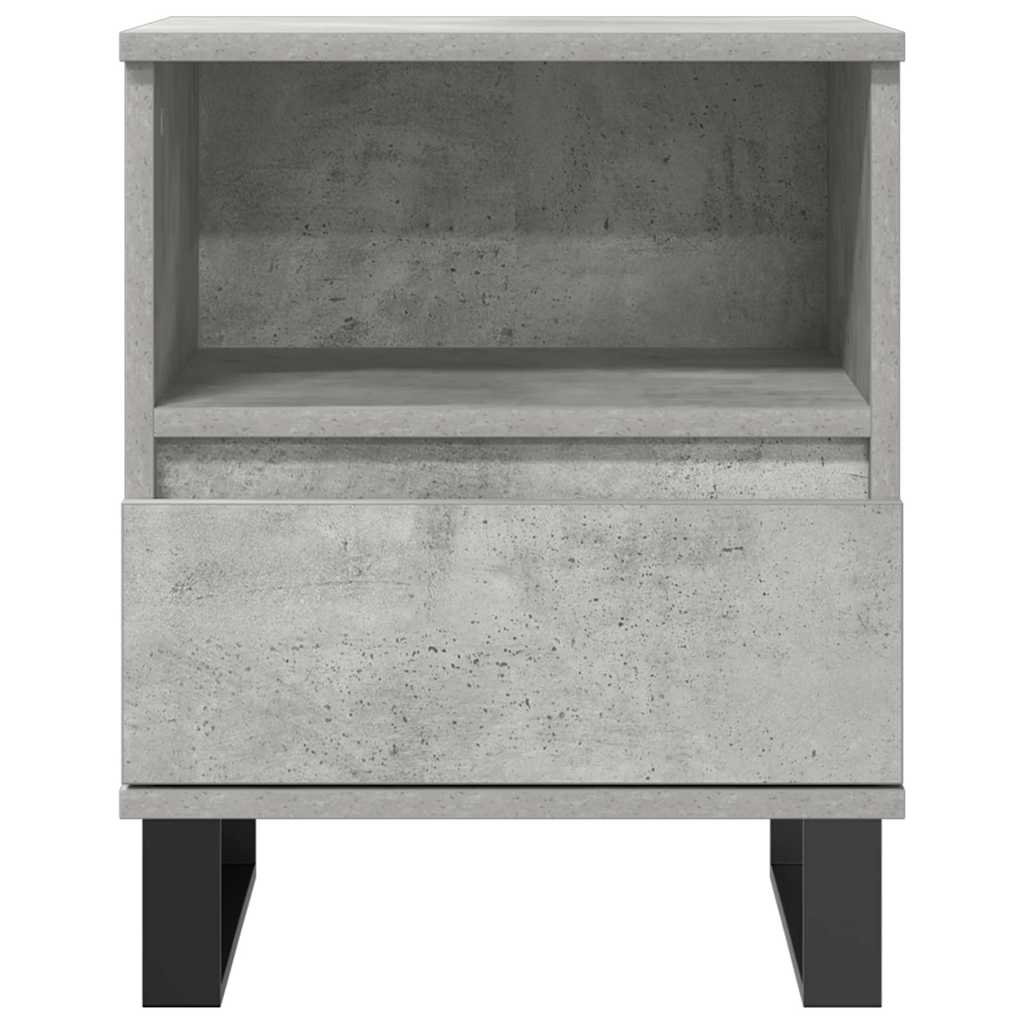 vidaXL Κομοδίνα 2 τεμ. Γκρι Σκυροδέματος 40x35x50 εκ. Επεξεργ. Ξύλο