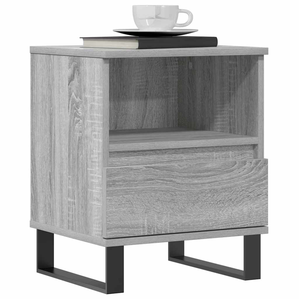 vidaXL Κομοδίνο Γκρι Sonoma 40 x 35 x 50 εκ. από Επεξεργασμένο Ξύλο