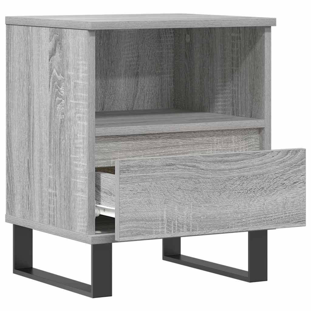 vidaXL Κομοδίνο Γκρι Sonoma 40 x 35 x 50 εκ. από Επεξεργασμένο Ξύλο