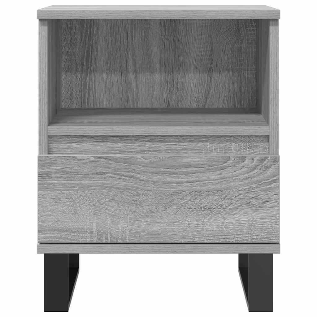 vidaXL Κομοδίνα 2 τεμ. Γκρι Sonoma 40 x 35 x 50 εκ. από Επεξεργ. Ξύλο