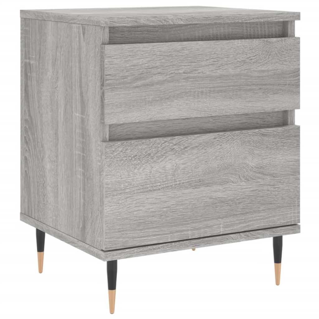 vidaXL Κομοδίνα 2 τεμ. Γκρι Sonoma 40 x 35 x 50 εκ. από Επεξεργ. Ξύλο