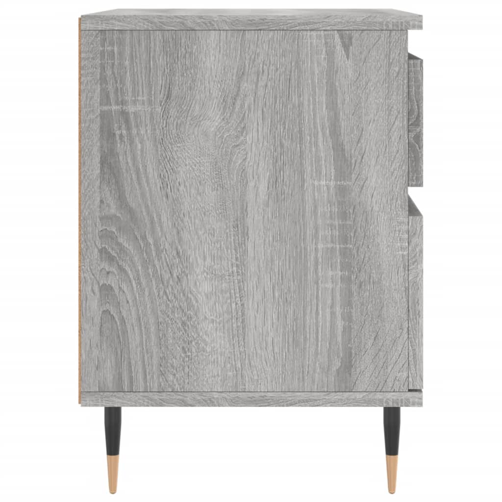 vidaXL Κομοδίνα 2 τεμ. Γκρι Sonoma 40 x 35 x 50 εκ. από Επεξεργ. Ξύλο