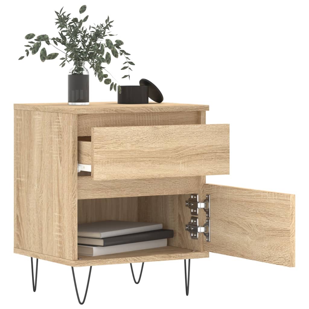 vidaXL Κομοδίνο Sonoma Δρυς 40 x 35 x 50 εκ. από Επεξεργ. Ξύλο