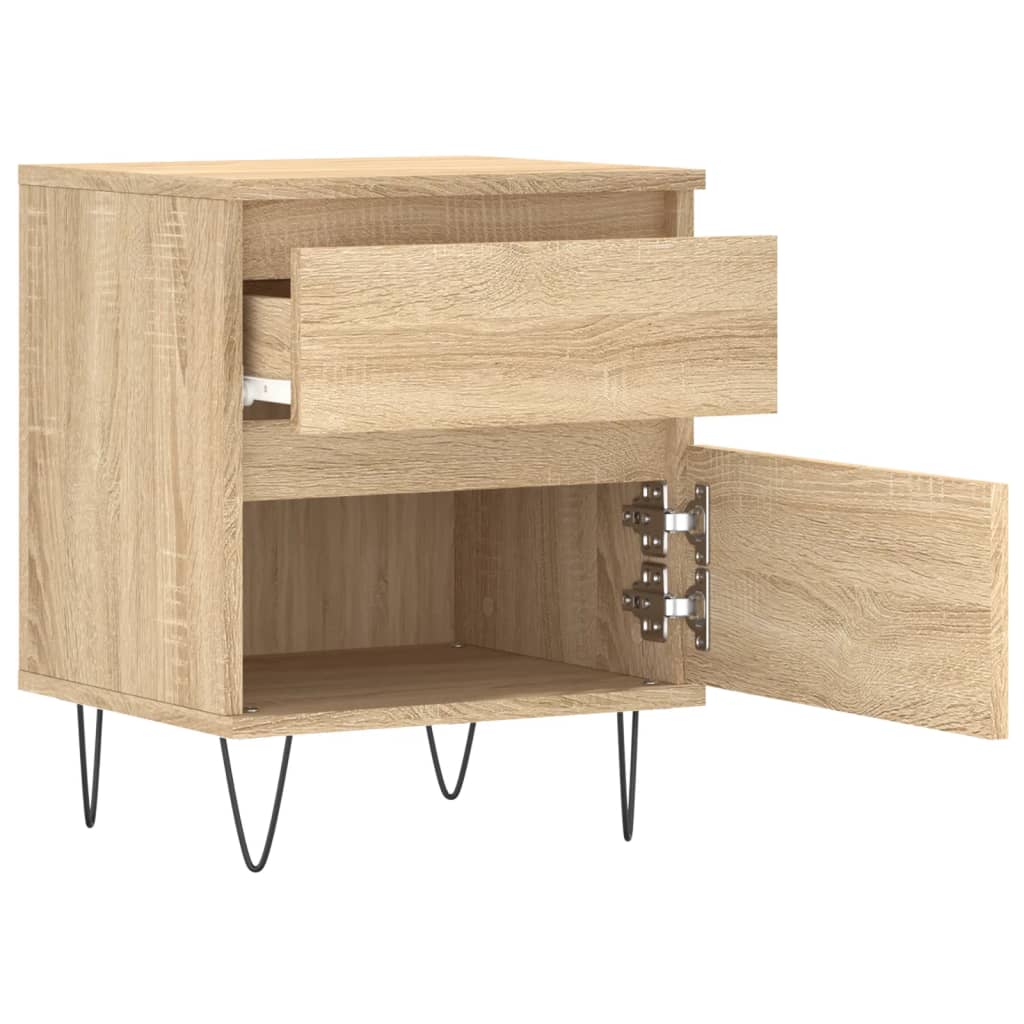 vidaXL Κομοδίνο Sonoma Δρυς 40 x 35 x 50 εκ. από Επεξεργ. Ξύλο