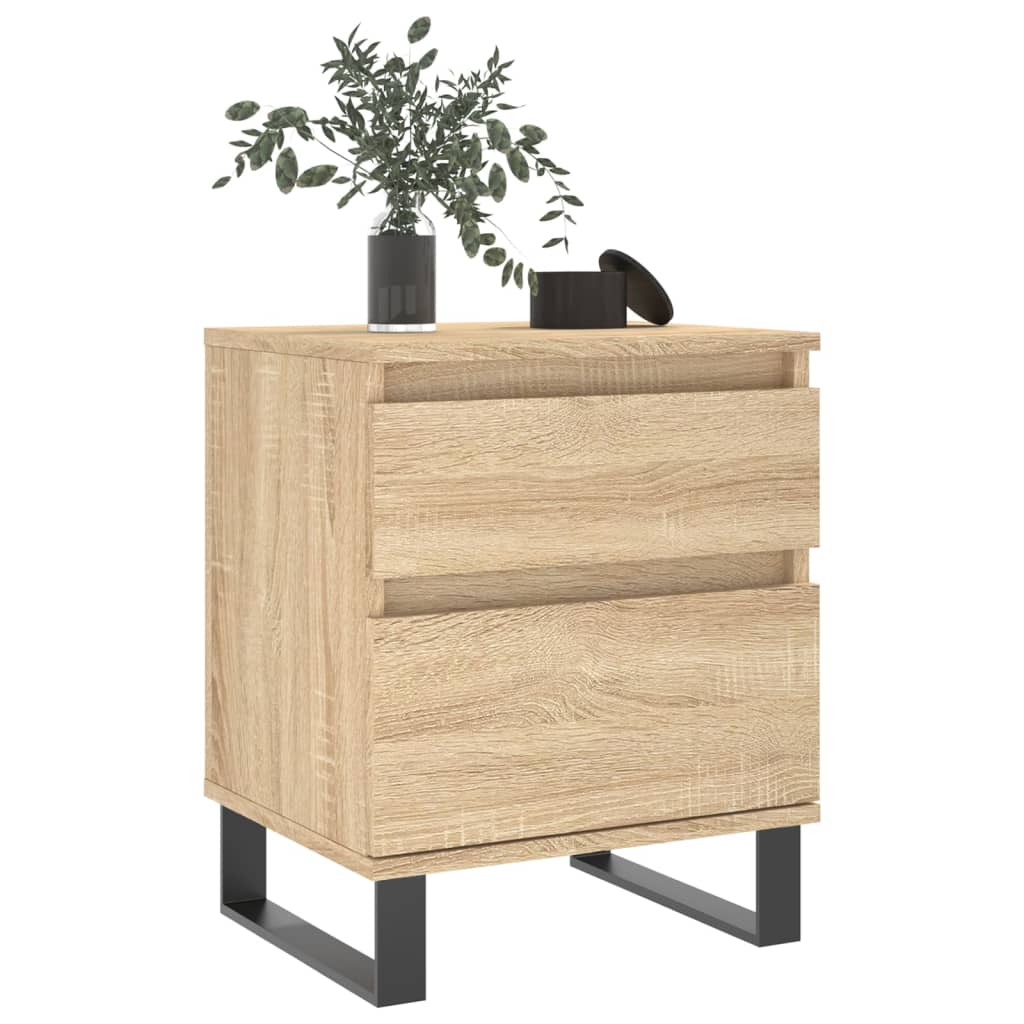 vidaXL Κομοδίνα 2 τεμ. Sonoma Δρυς 40 x 35 x 50 εκ. από Επεξεργ. Ξύλο