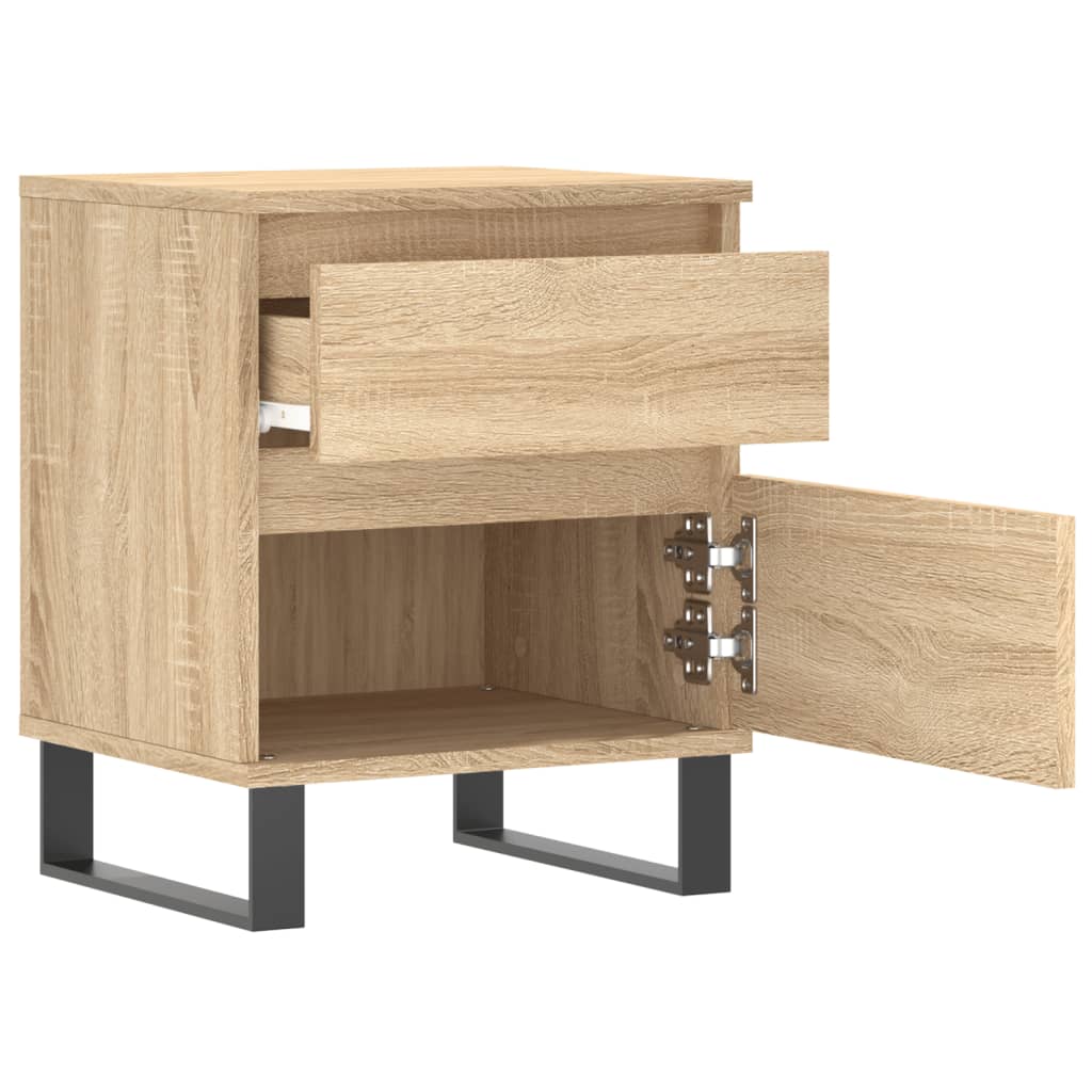vidaXL Κομοδίνα 2 τεμ. Sonoma Δρυς 40 x 35 x 50 εκ. από Επεξεργ. Ξύλο