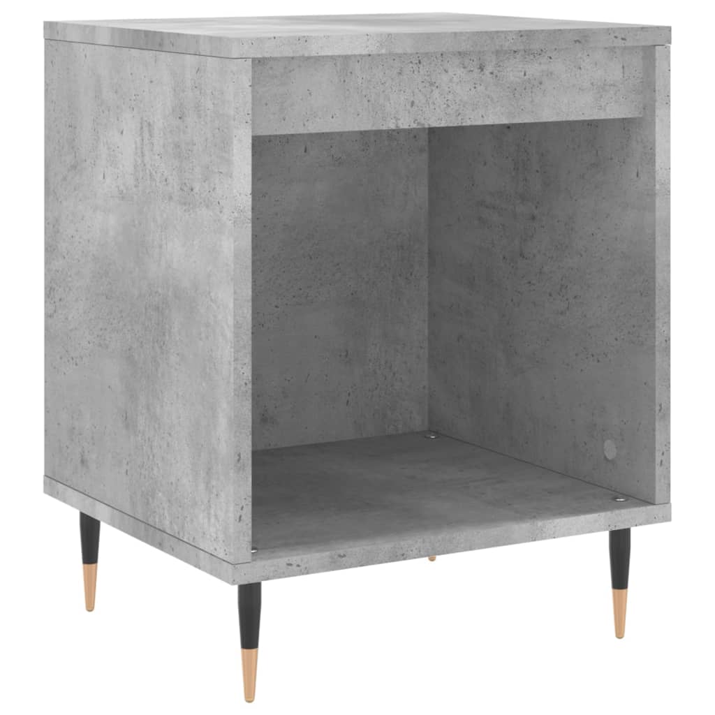vidaXL Κομοδίνα 2 τεμ. Γκρι Σκυροδέματος 40x35x50 εκ. Επεξεργ. Ξύλο