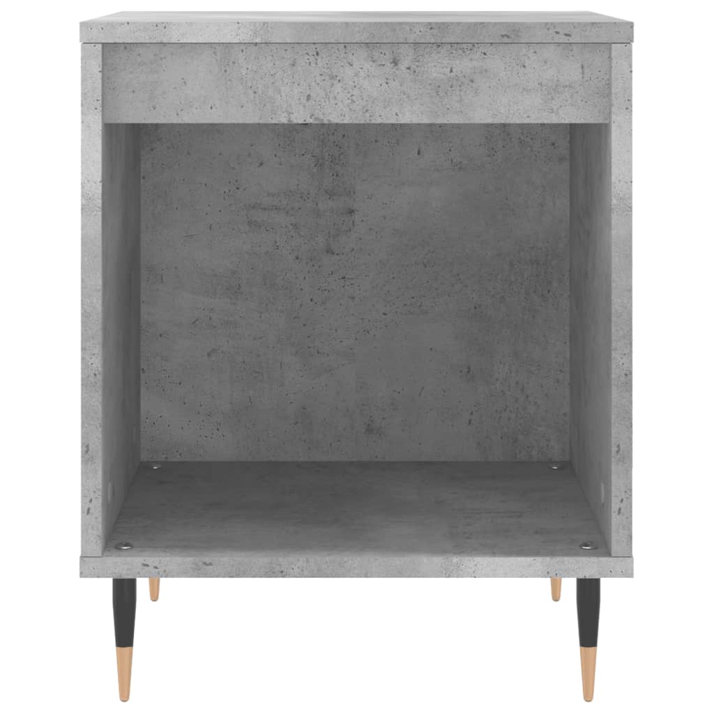 vidaXL Κομοδίνα 2 τεμ. Γκρι Σκυροδέματος 40x35x50 εκ. Επεξεργ. Ξύλο