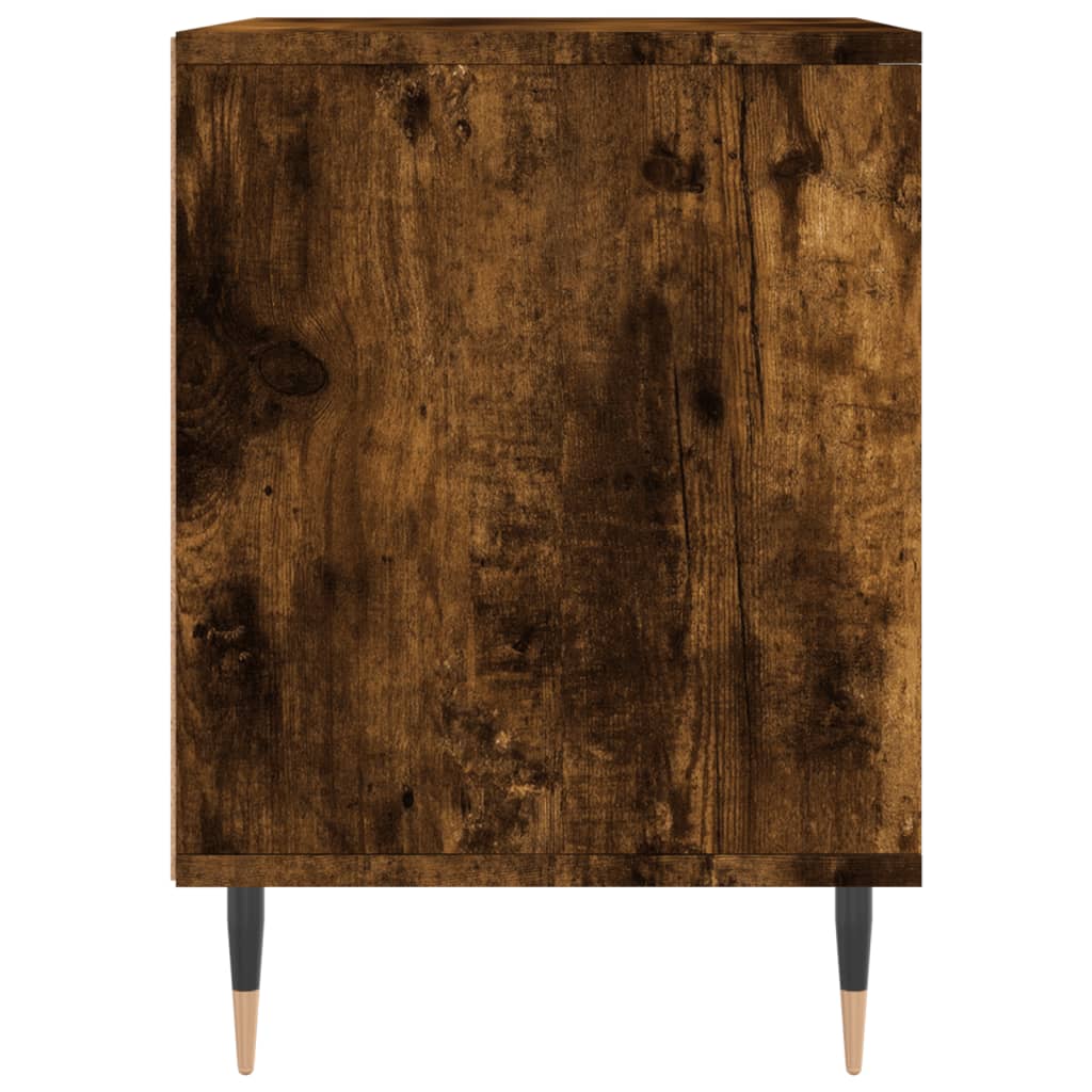 vidaXL Κομοδίνο Καπνιστή Δρυς 40 x 35 x 50 εκ. από Επεξεργ. Ξύλο