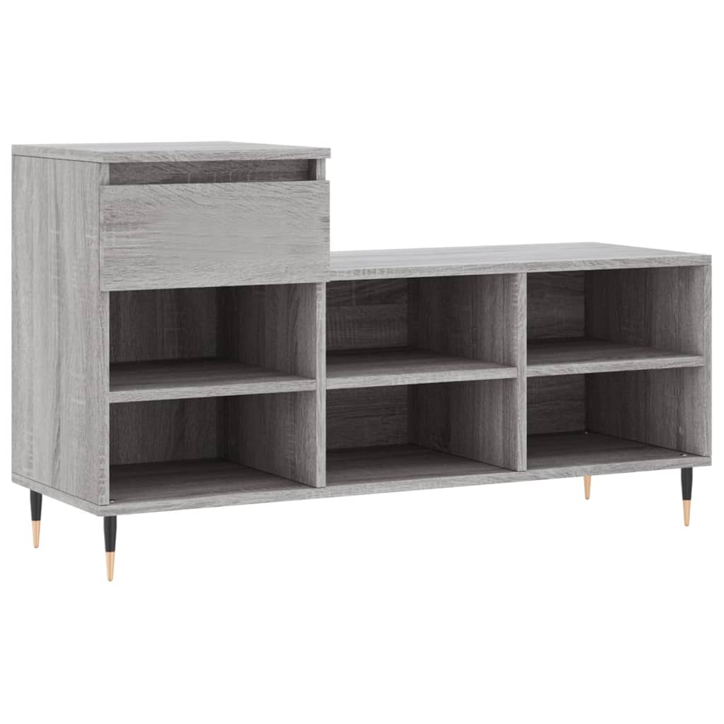 vidaXL Παπουτσοθήκη Γκρι Sonoma 102x36x60 εκ. από Επεξεργασμένο Ξύλο