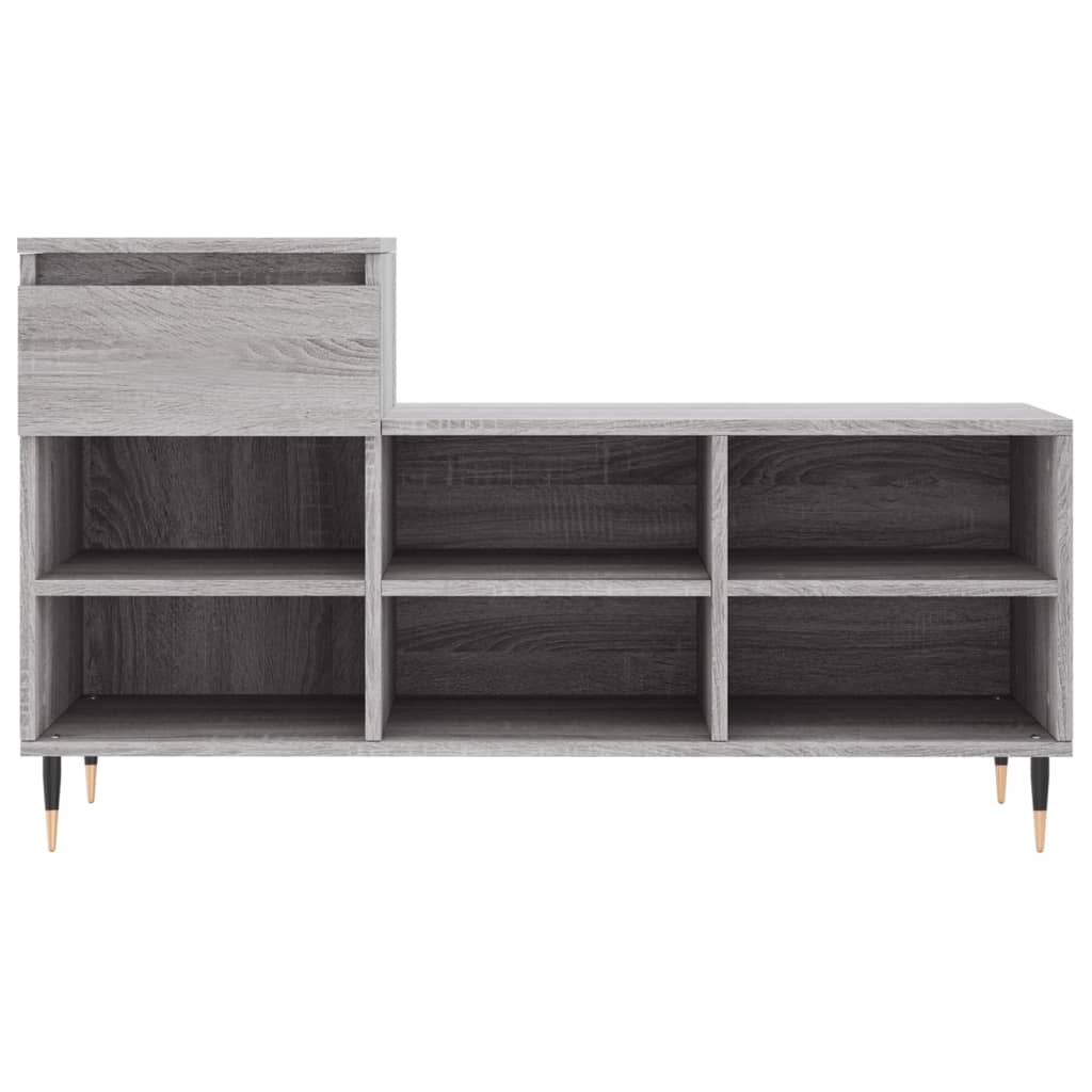 vidaXL Παπουτσοθήκη Γκρι Sonoma 102x36x60 εκ. από Επεξεργασμένο Ξύλο