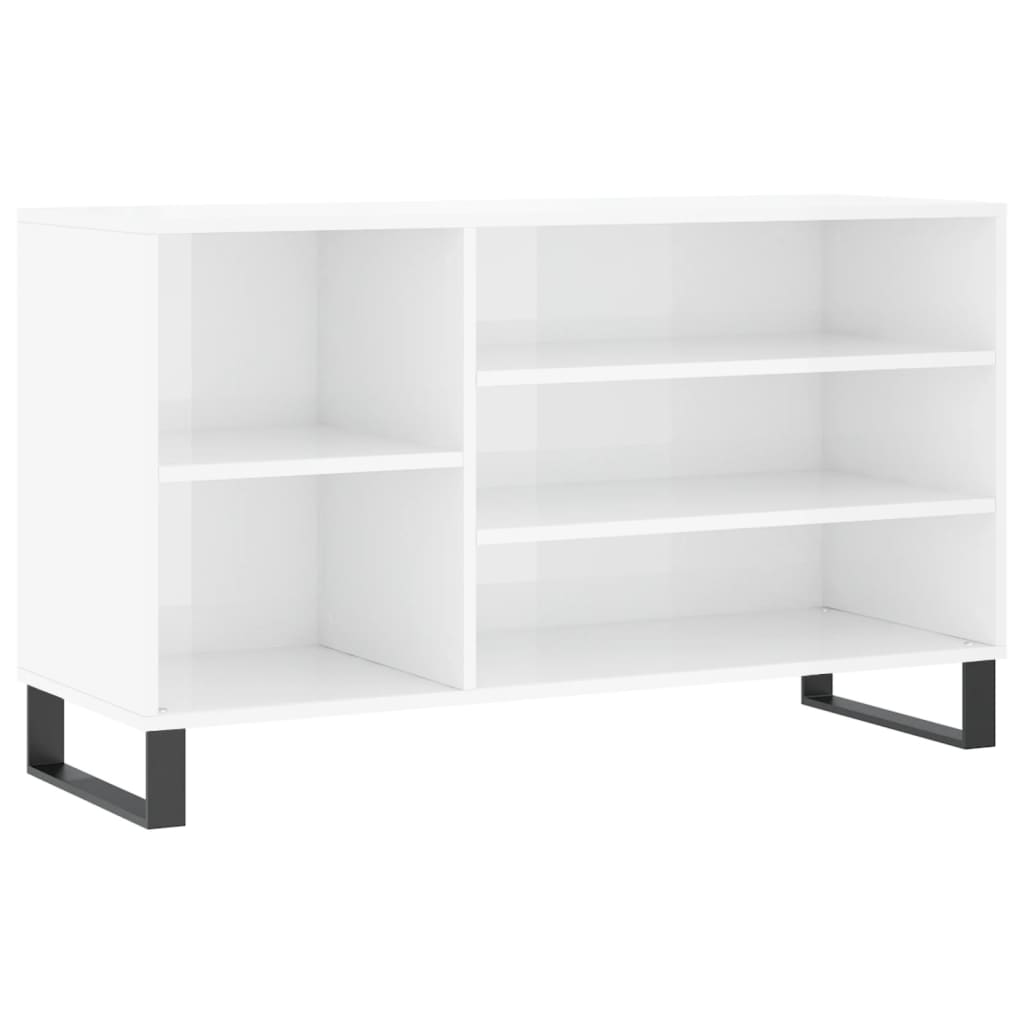 vidaXL Παπουτσοθήκη Γυαλιστερό Λευκό 102x36x60 εκ. Επεξεργασμένο Ξύλο