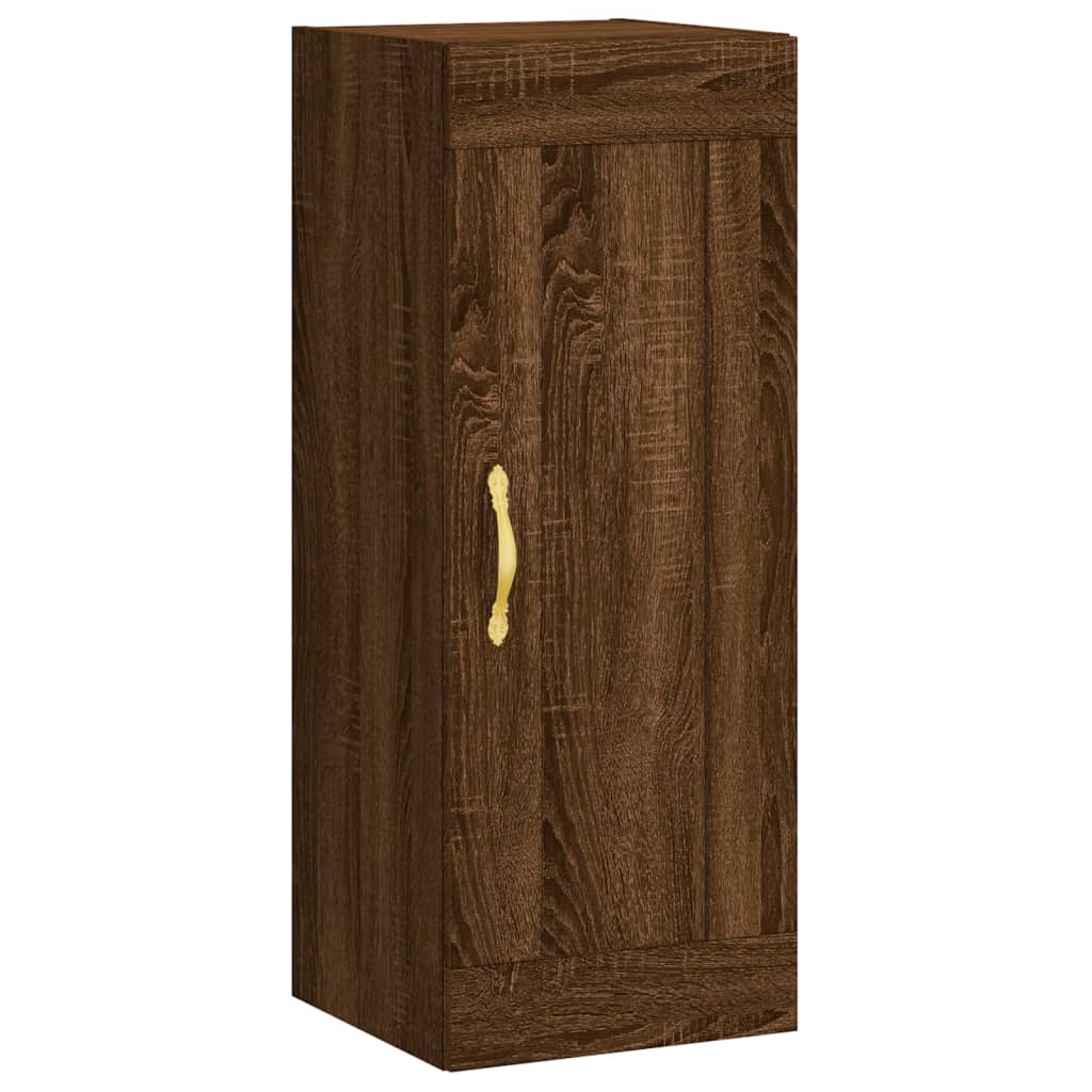 vidaXL Ντουλάπι Τοίχου Καφέ Δρυς 34,5 x 34 x 90 εκ. από Επεξεργ. Ξύλο